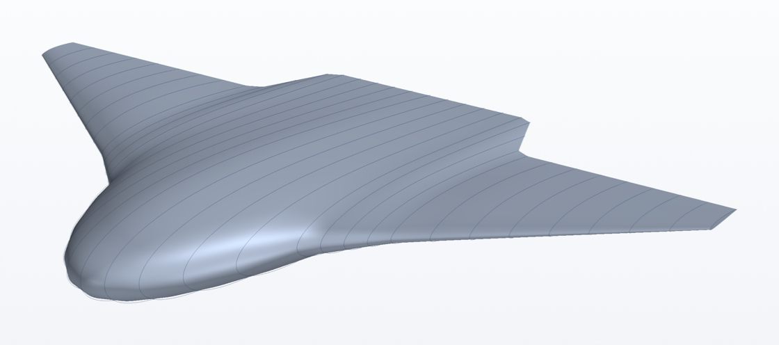 A blended-wing-body aircraft lofted from airfoil sections